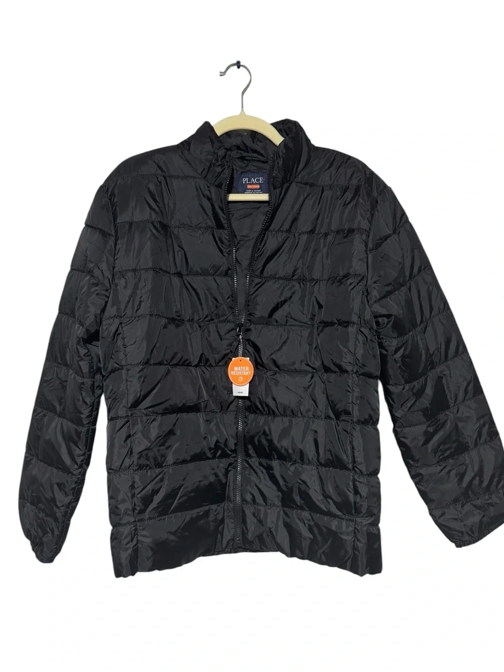 Children’s Place NWT Puffer Coat Boys Size 18 Black Winter Cozy Snow Outdoor